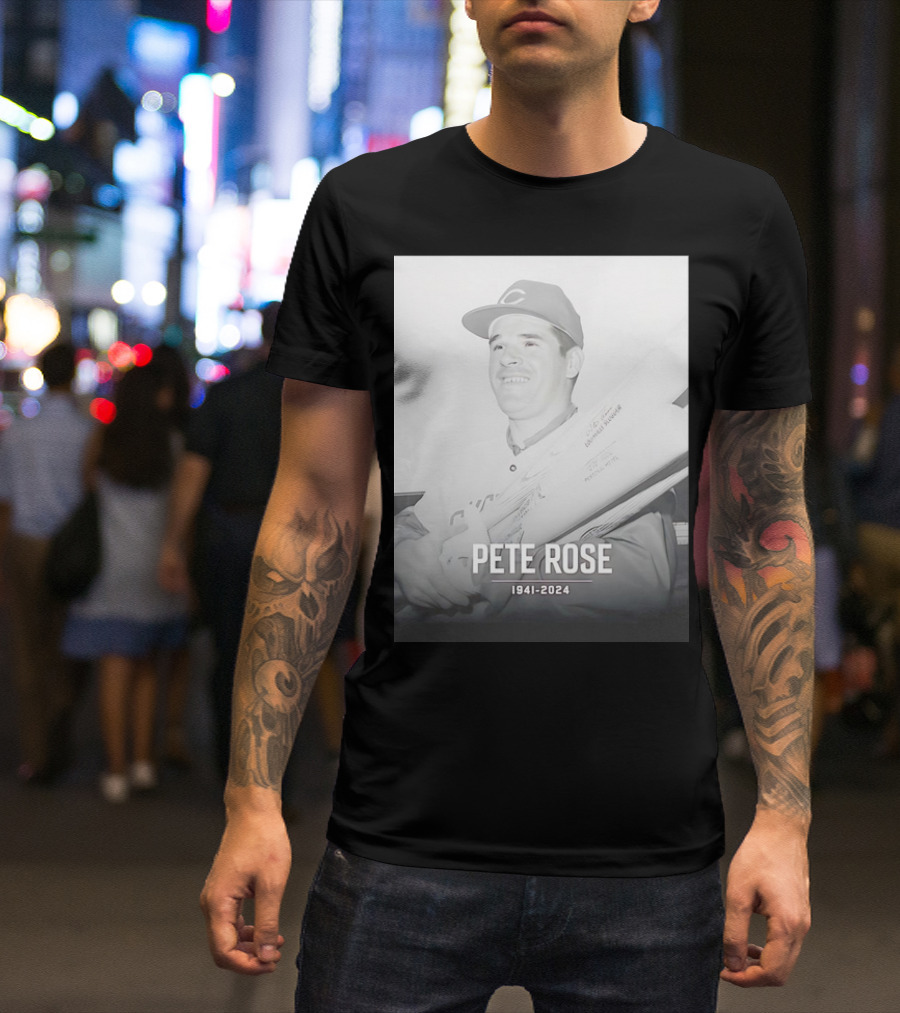Cincinnati Reds Pete Rose 1941-2024 Thank You For Memories T-Shirt