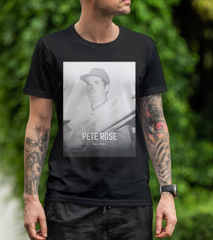 Cincinnati Reds Pete Rose 1941-2024 Thank You For Memories T-Shirt