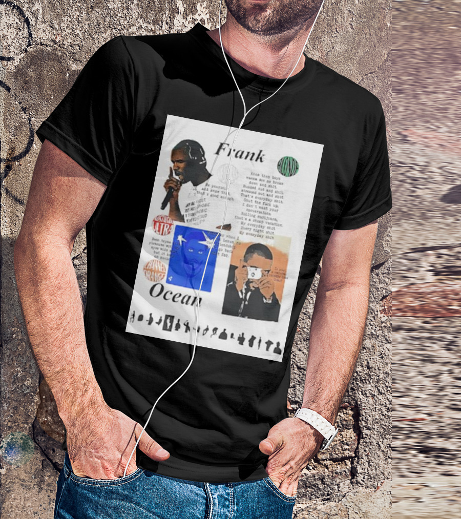 Frank Ocean Nostalgia Ultra Channel Orange Lyrics Collage T-Shirt
