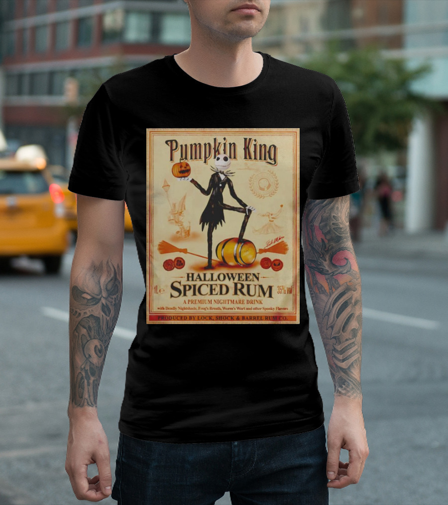 Pumpkin King Halloween Spiced Rum A Premium Nightmare Drink with Deadly Nightshade Frog's Breath Worm's Wort 35% Vol Produced by Lock Shock and Barrel