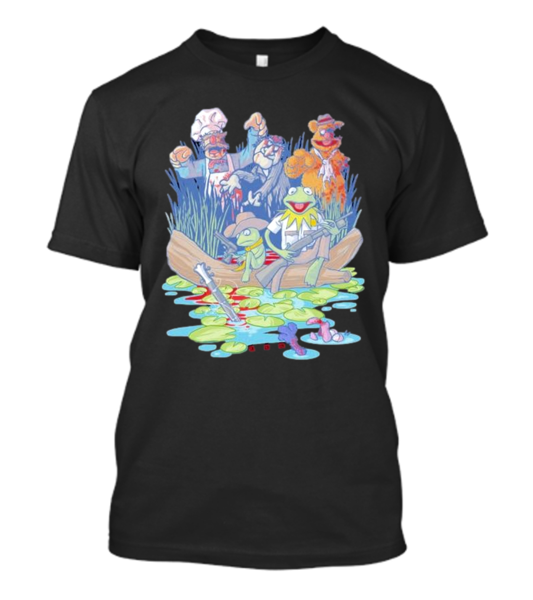 Walking Dead Muppets Parody Swamp Boat Adventure T-Shirt