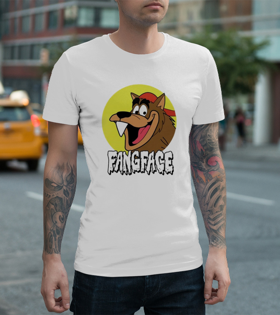 Fangface Cartoon Logo Meme T-Shirt