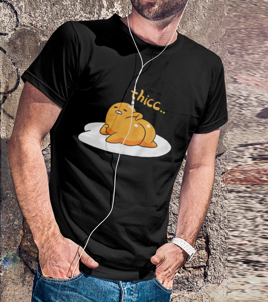 Gudetama Thicc Meme White Egg Yolk Character T-Shirt