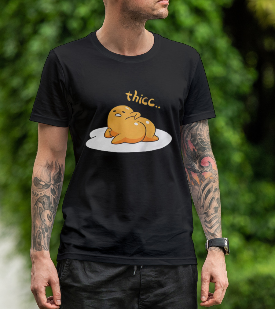 Gudetama Thicc Meme White Egg Yolk Character T-Shirt