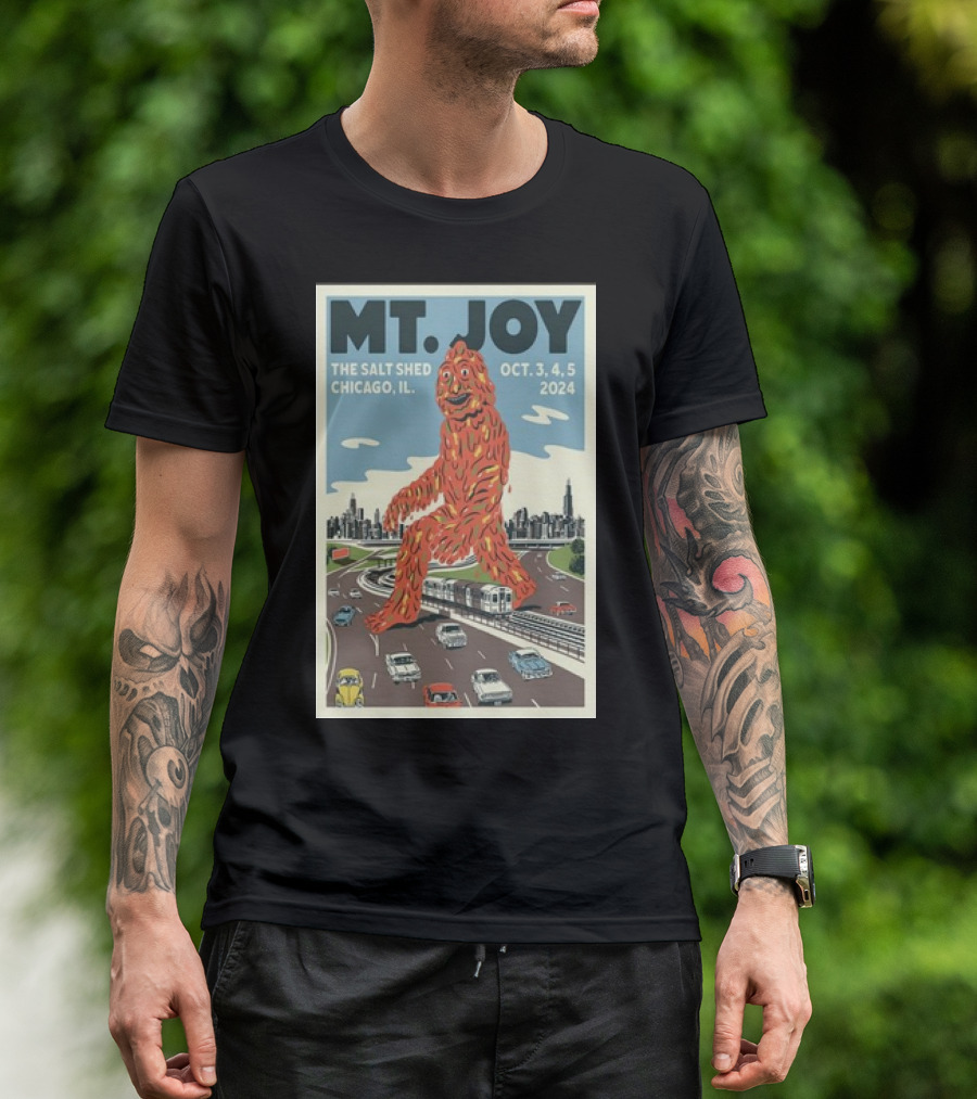 Mt. Joy The Salt Shed Chicago October 3-5 2024 Concert With City And Monster T-Shirt