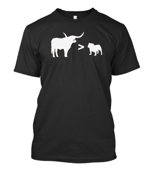 Texas Longhorns Bevo Greater Than UGA Bulldog Football Rivalry T-Shirt