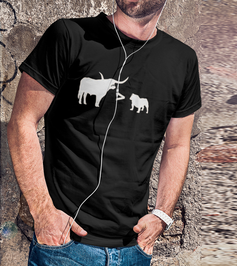 Texas Longhorns Bevo Greater Than UGA Bulldog Football Rivalry T-Shirt