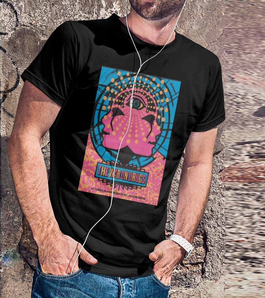 The War On Drugs October 02 2024 Vancouver BC Rogers Arena Tour Psychedelic Eye T-Shirt