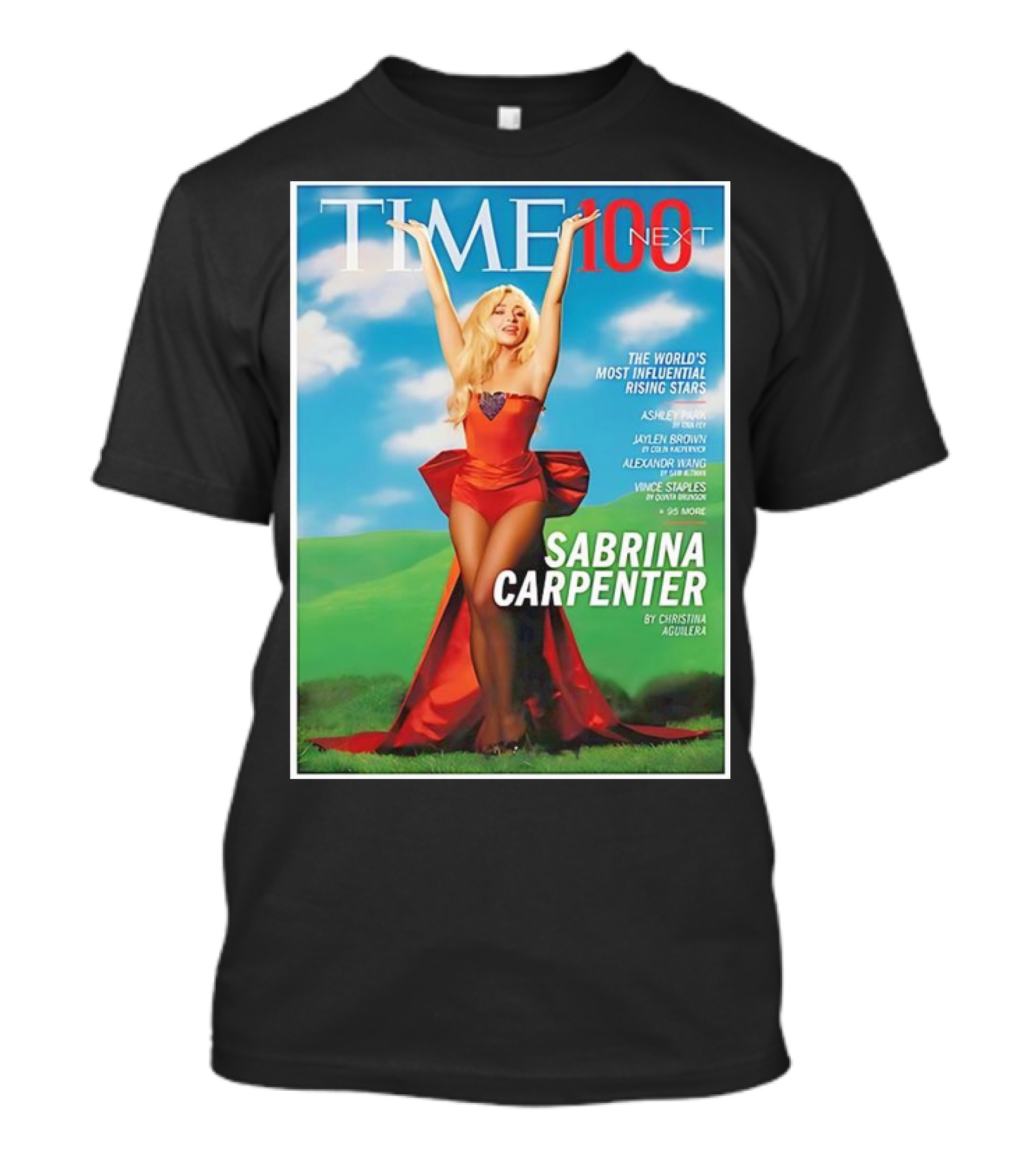 TIME 100 Next The World's Most Influential Rising Stars Sabrina Carpenter By Christina Aguilera T-Shirt