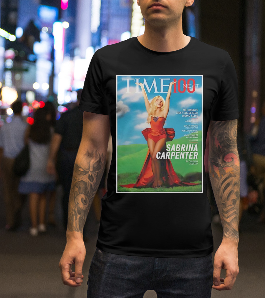 TIME 100 Next The World's Most Influential Rising Stars Sabrina Carpenter By Christina Aguilera T-Shirt