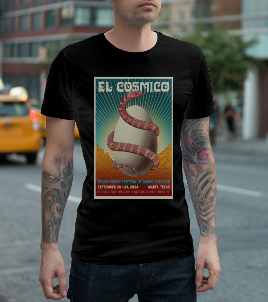 El Cosmico Trans-Pecos Festival of Music and Love September 26-29 2024 Marfa Texas T-Shirt