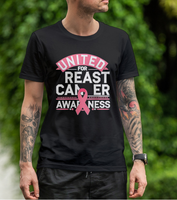 United For Breast Cancer Awareness Pink T-Shirt