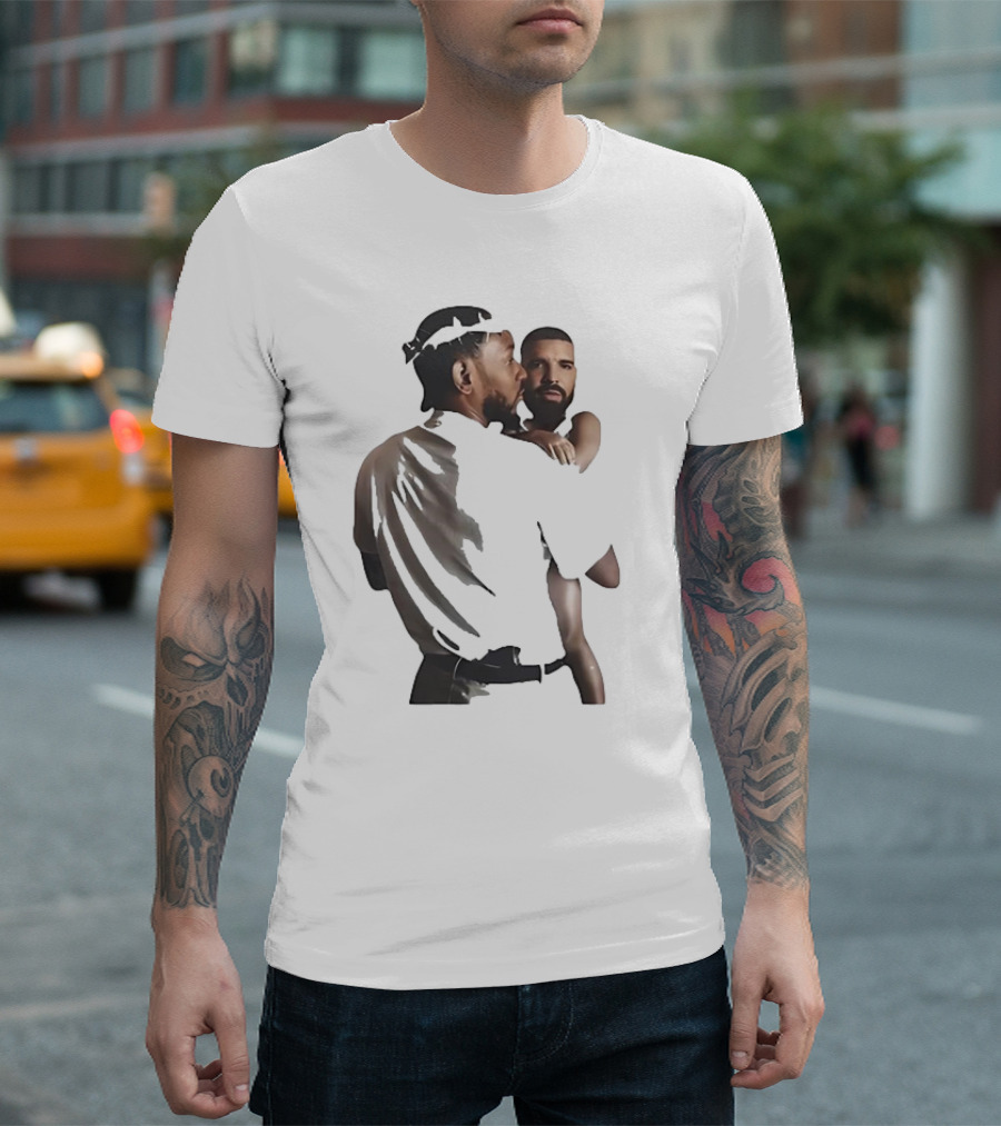 Kendrick Lamar Carrying Drake Rapper Stars Funny Image T-Shirt
