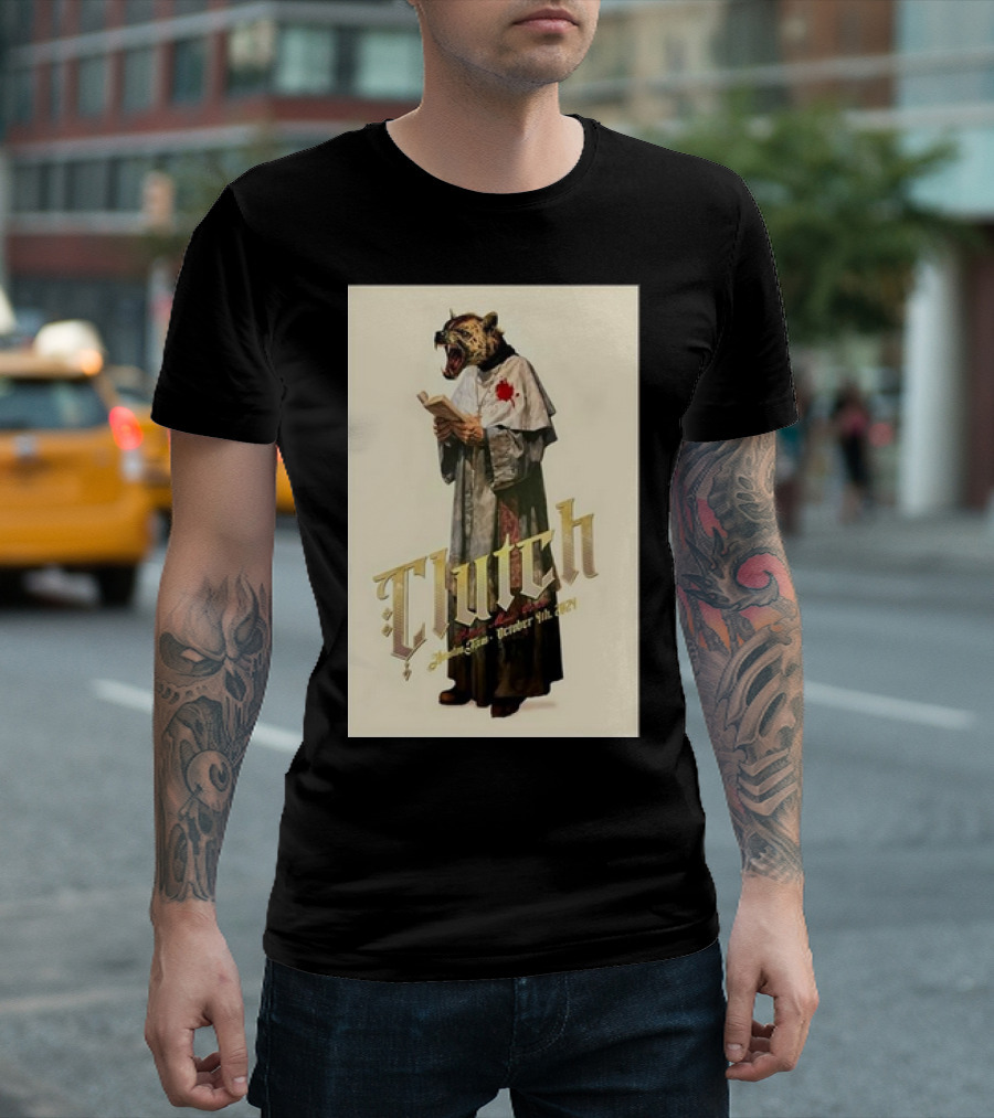 Clutch Tiger Priest October 4 2024 Bayou Music Center Houston TX T-Shirt