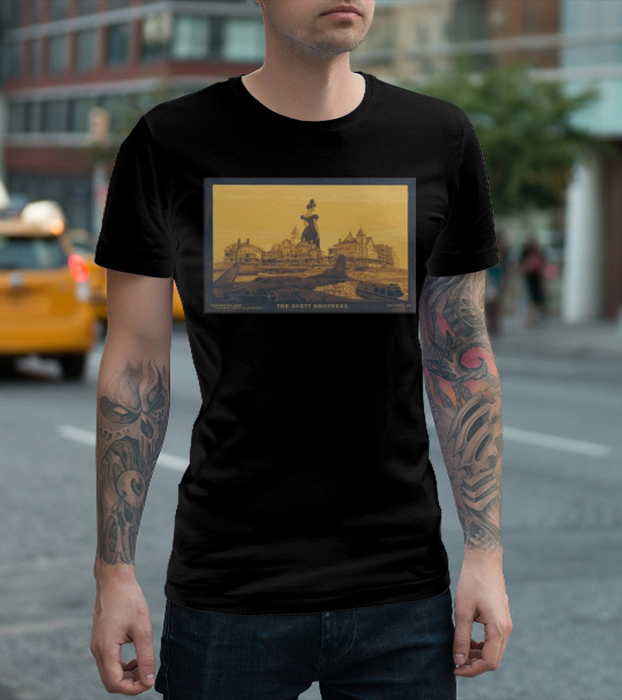 The Avett Brothers Historic Hotel Silhouette Rady Shell Jacobs Park San Diego October 06 T-Shirt