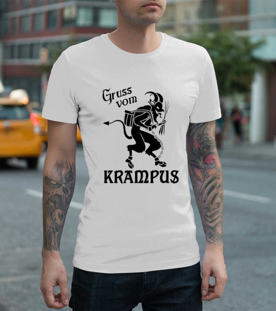 Gruss Vom Krampus Krampus Christmas Holiday Greetings T-Shirt