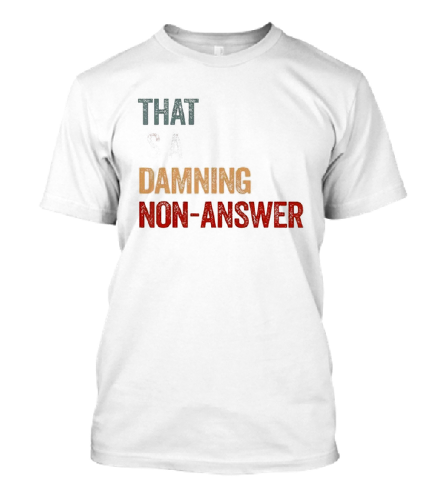 Harris Walz That's A Damning Non-Answer Retro T-Shirt