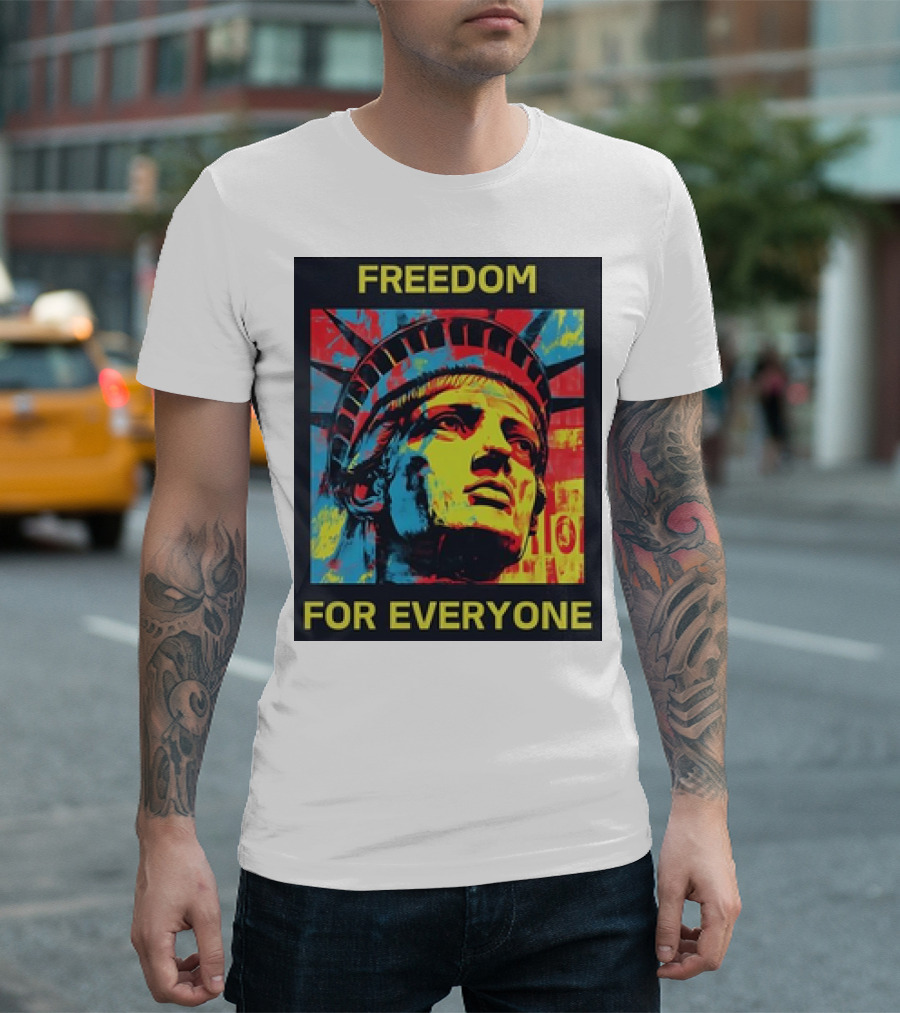 Kamala Freedom for Everyone Collection Vibrant Statue of Liberty T-Shirt