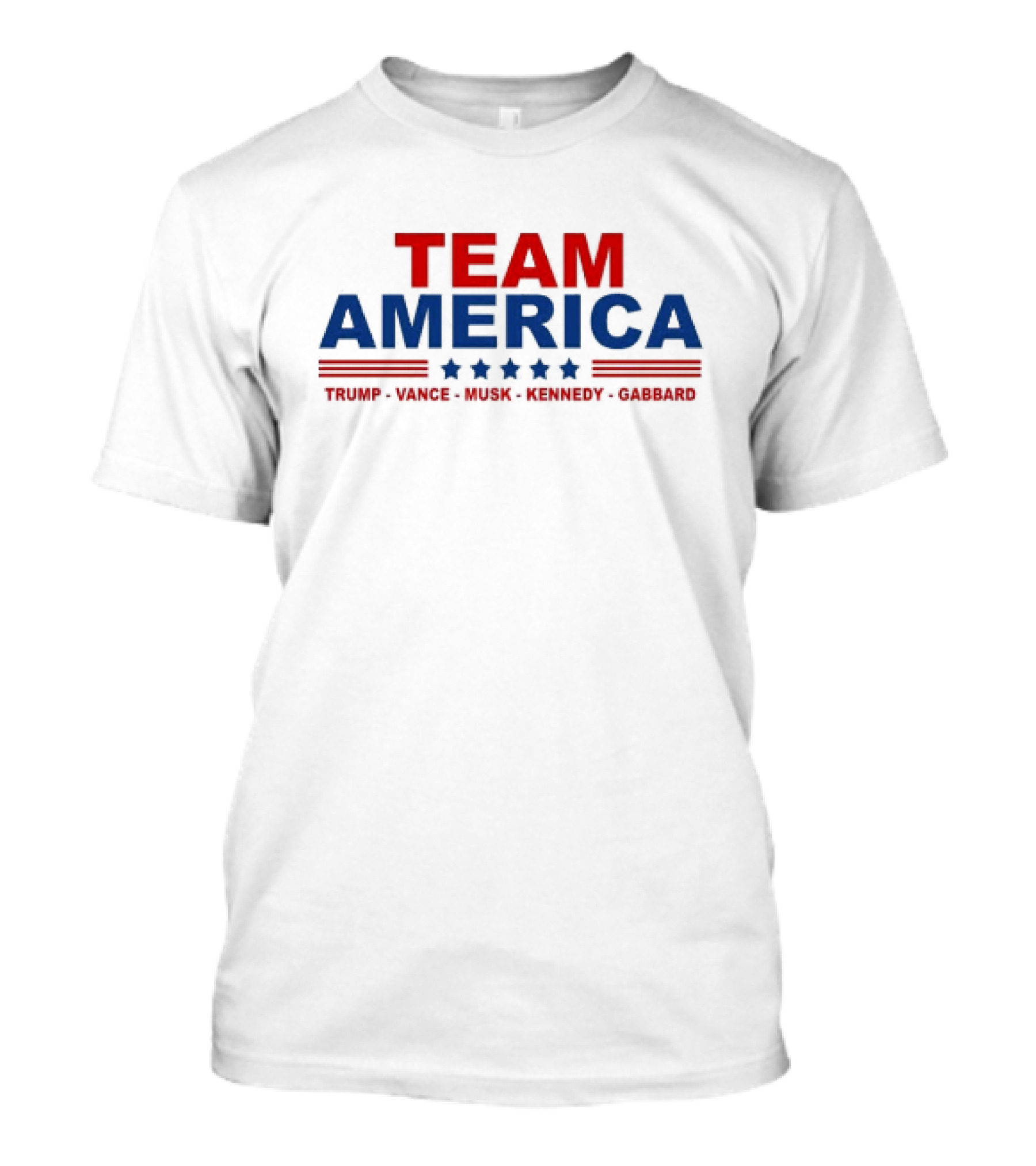 Team America Trump Vance Musk Kennedy Gabbard Stars Stripes T-Shirt