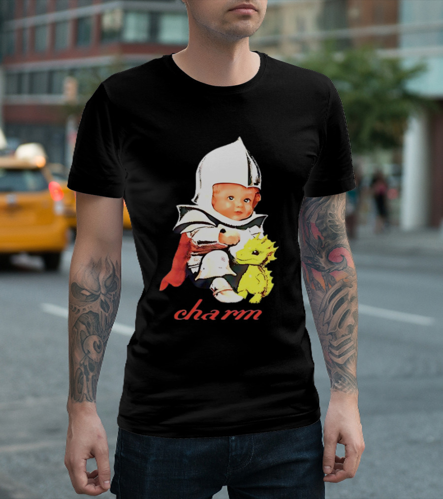 Clairo Charm Dragon Knight Baby with Yellow Creature T-Shirt
