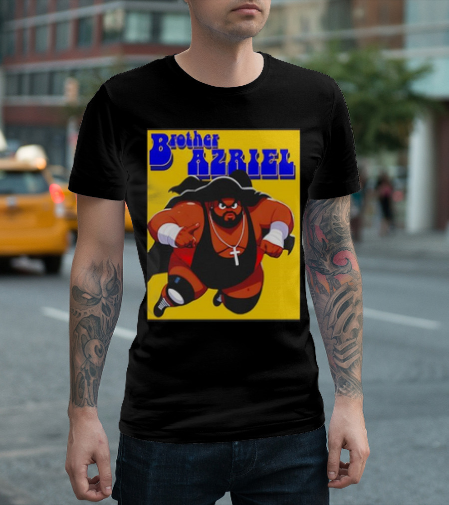 Brother Azriel Superhero Bold Text Comic T-Shirt