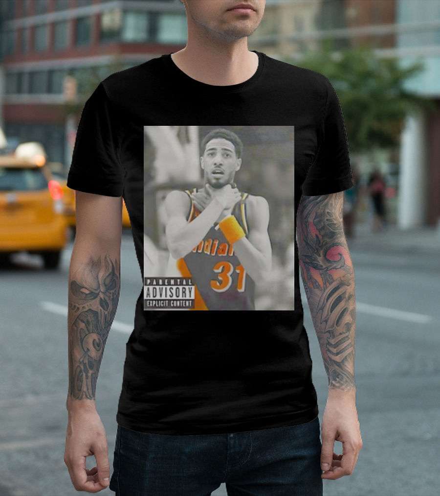 Tyrese Haliburton x Reggie Miller Indiana Pacers Knicks Killers Parental Advisory 31 T-Shirt
