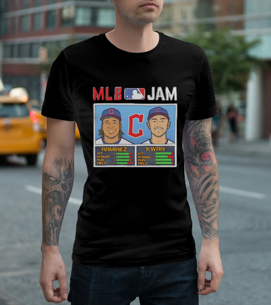 José Ramírez Steven Kwan Cleveland Guardians MLB Jam Vintage T-Shirt