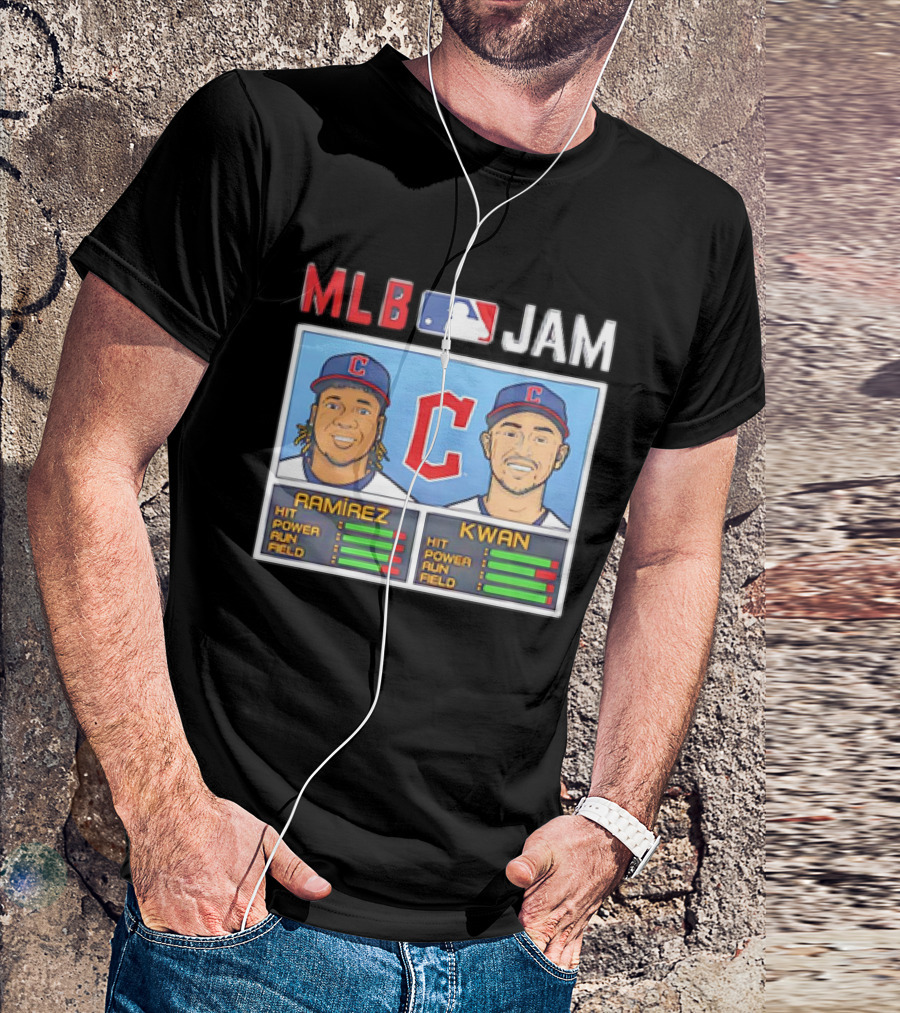 José Ramírez Steven Kwan Cleveland Guardians MLB Jam Vintage T-Shirt
