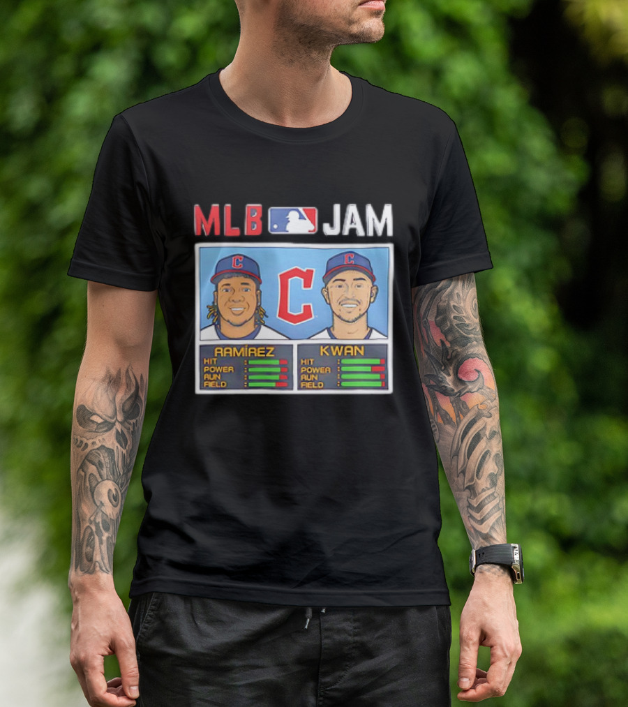 José Ramírez Steven Kwan Cleveland Guardians MLB Jam Vintage T-Shirt