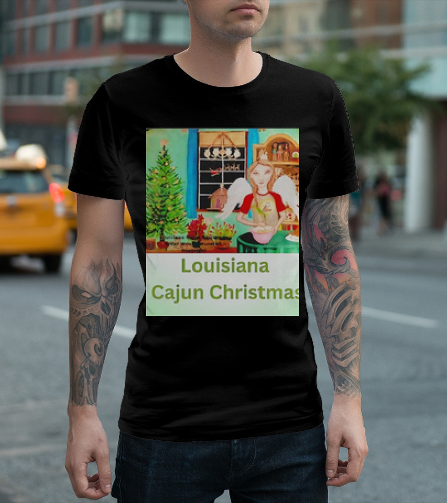 Louisiana Cajun Christmas by Wendy Wunstell Featuring Angel Baking Decorations T-Shirt
