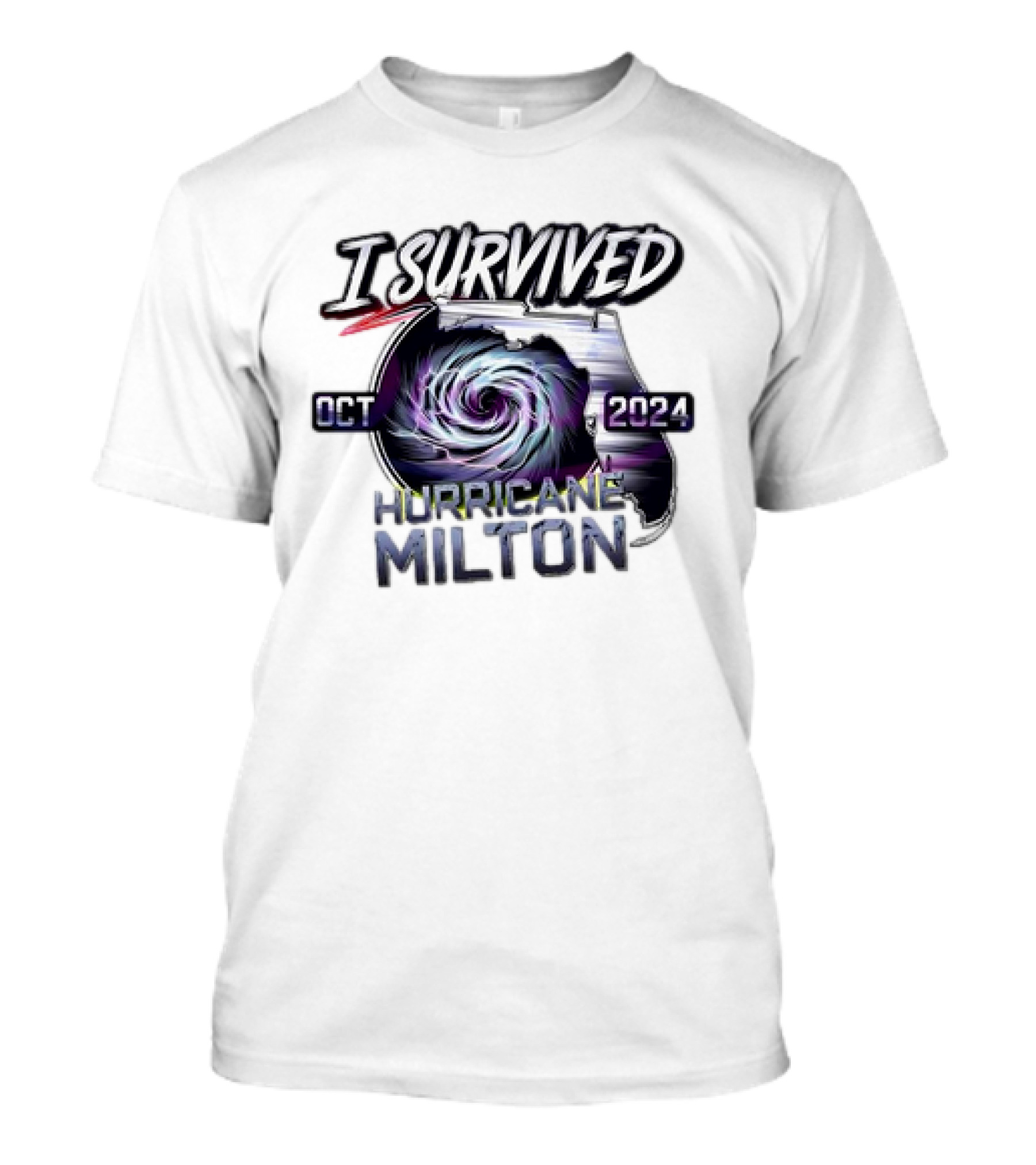 I Survived Hurricane Milton October 2024 Florida Map T-Shirt