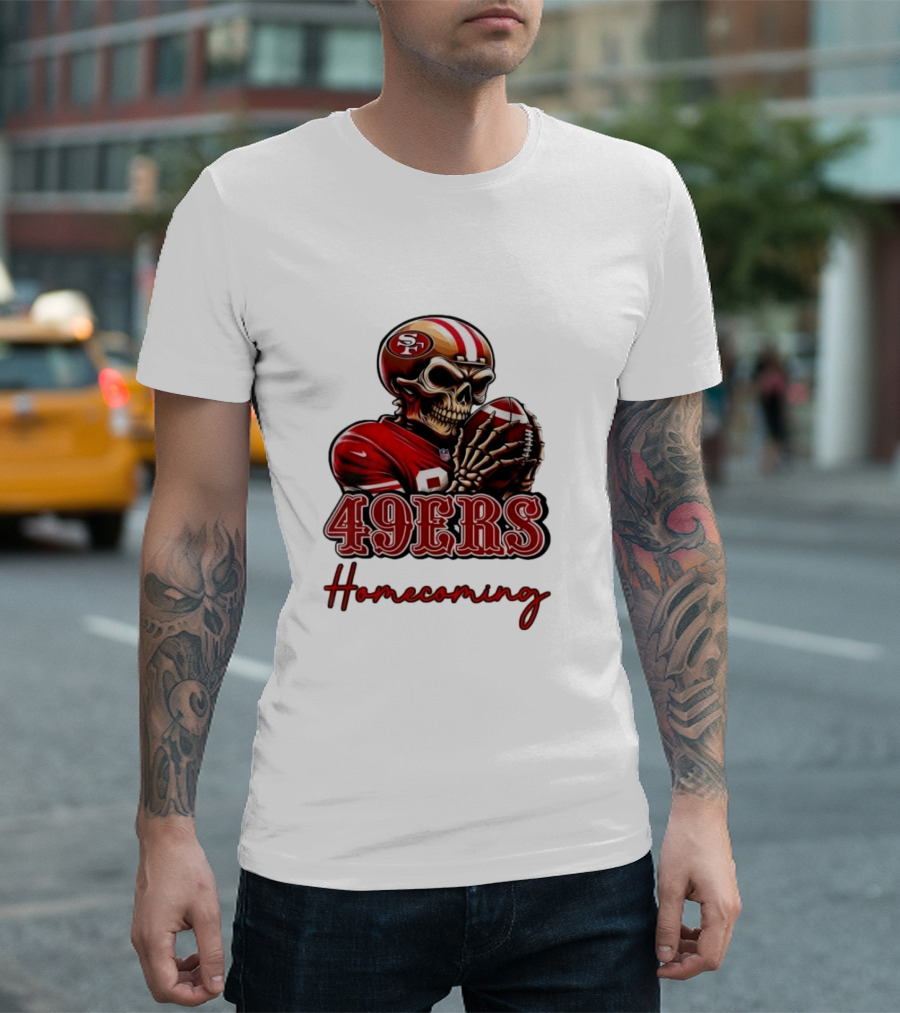 San Francisco 49ers Skull Homecoming Football T-Shirt