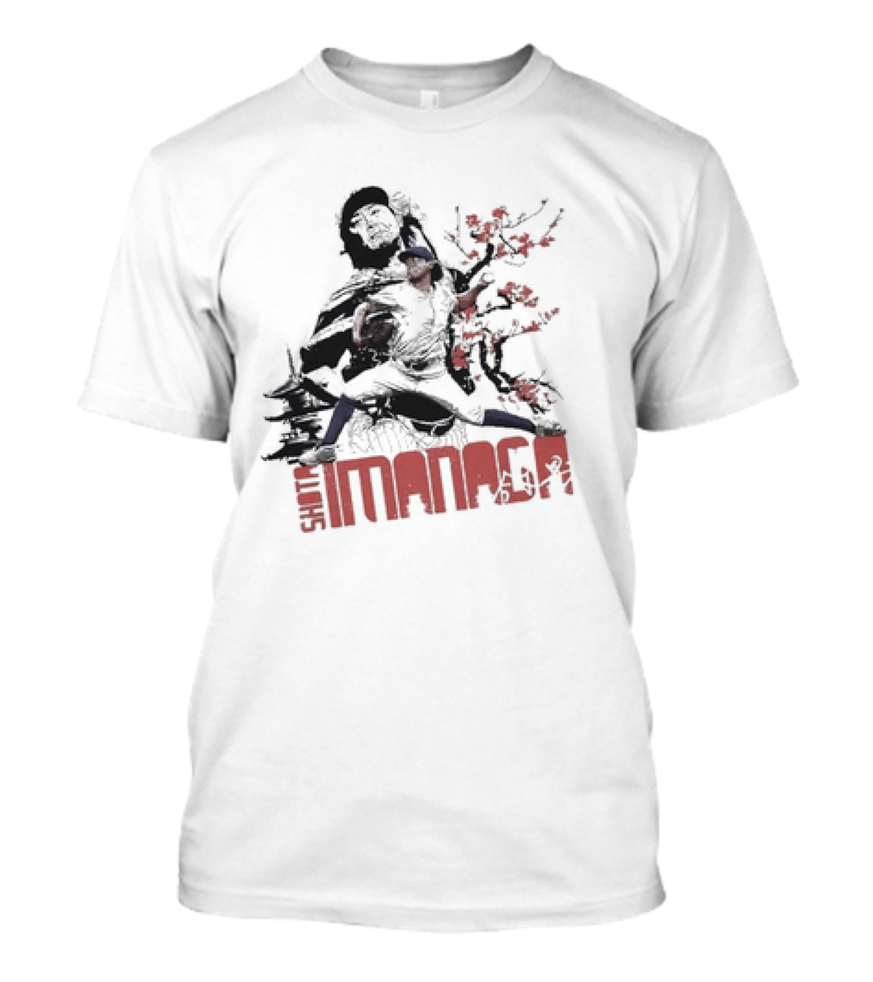 Shota Imanaga Chicago Cubs Cherry Blossom Pitcher With Pagoda And Warrior T-Shirt