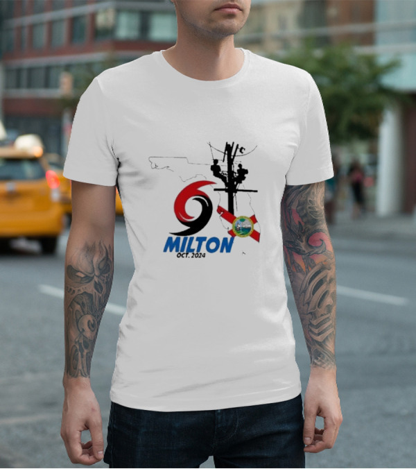 Hurricane Milton Florida Electrical Support October T-Shirt