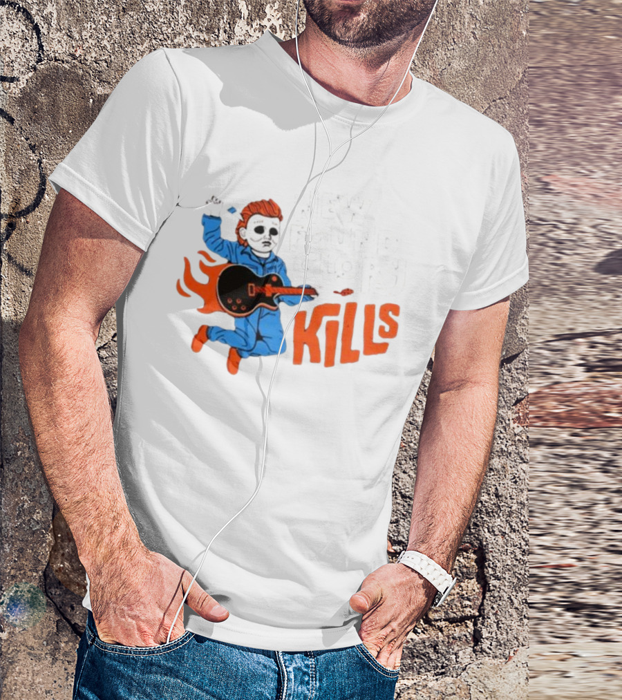 New Found Glory Kills Michael Myers Guitar Flame Character T-Shirt