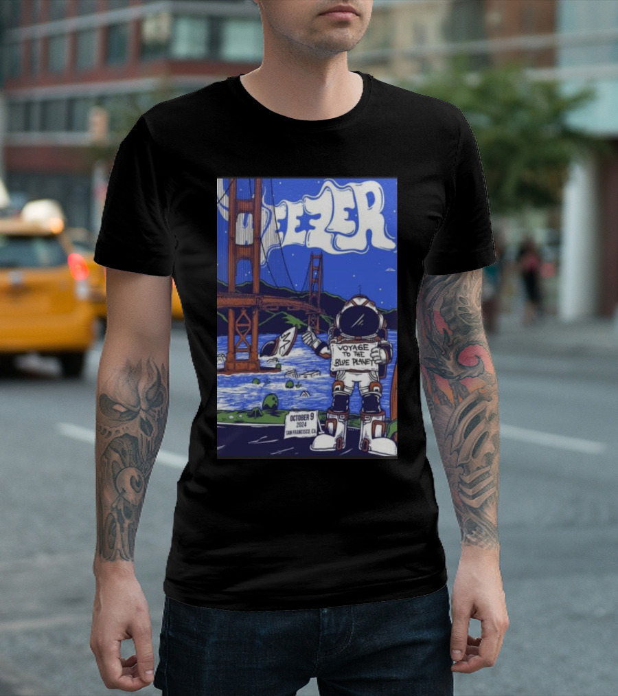 Weezer Voyage To The Blue Planet October 09 2024 San Francisco CA T-Shirt