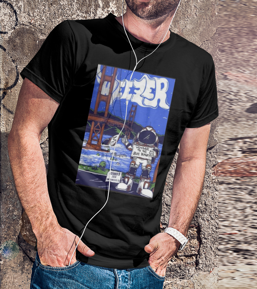 Weezer Voyage To The Blue Planet October 09 2024 San Francisco CA T-Shirt