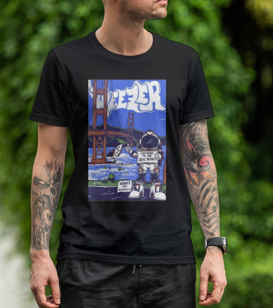 Weezer Voyage To The Blue Planet October 09 2024 San Francisco CA T-Shirt