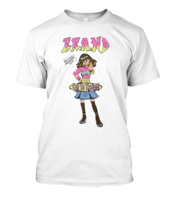 BRAND Skateboard Style Girl Talk To The Hand Retro Vibes T-Shirt