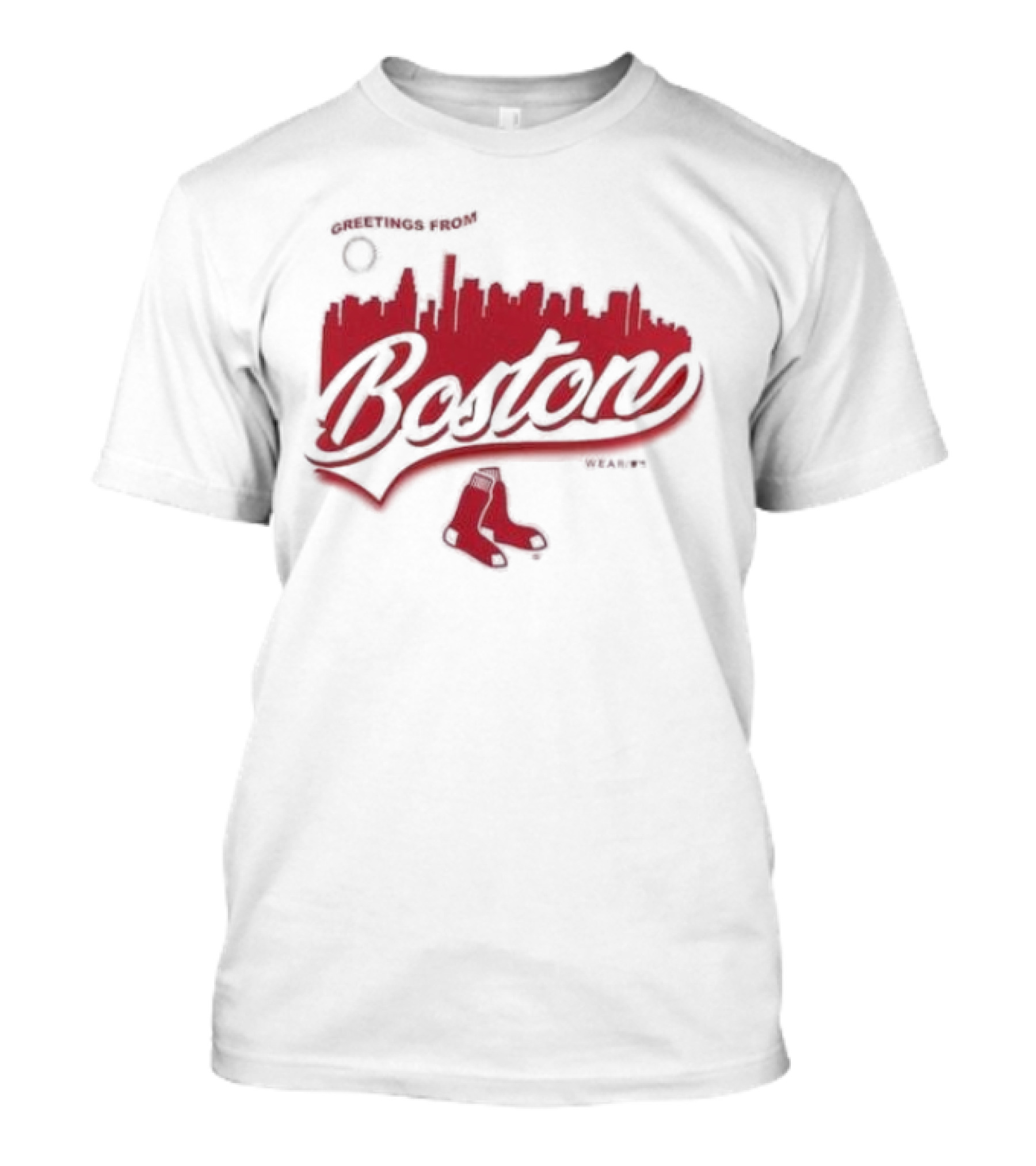 Greetings From Boston Red Sox Skyline T-Shirt