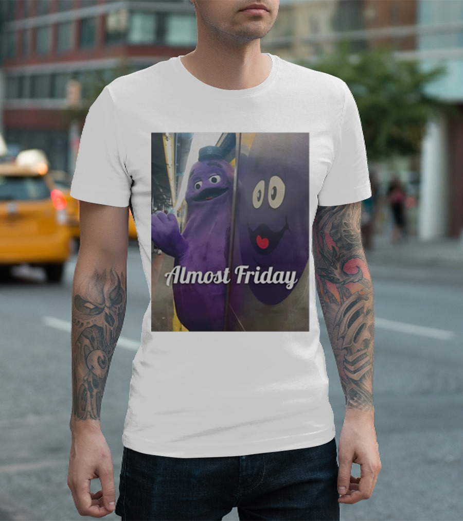 Grimace Almost Friday Subway Scene T-Shirt