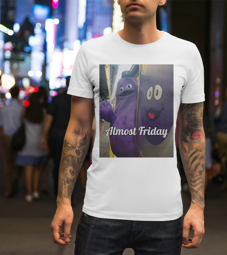 Grimace Almost Friday Subway Scene T-Shirt