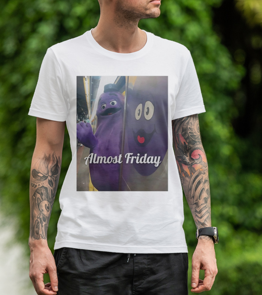 Grimace Almost Friday Subway Scene T-Shirt
