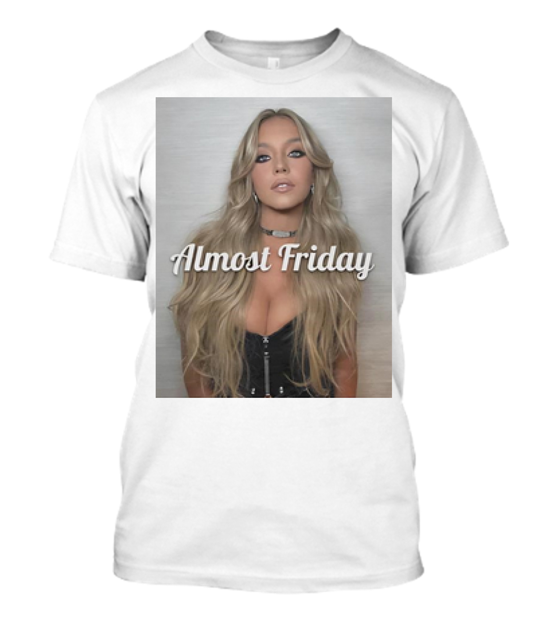 Almost Friday Sweeney Leather Look T-Shirt