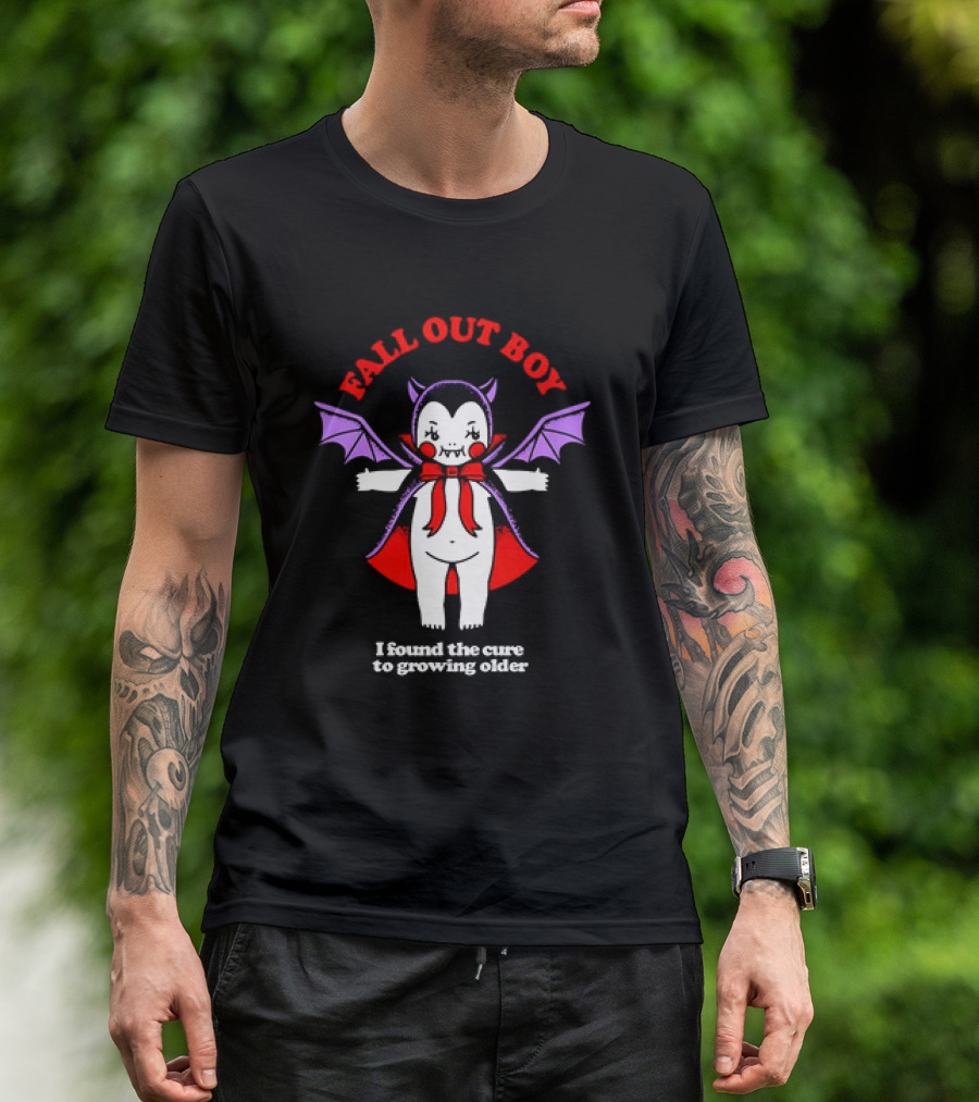 Fall Out Boy I Found The Cure To Growing Older Halloween Vampire T-Shirt