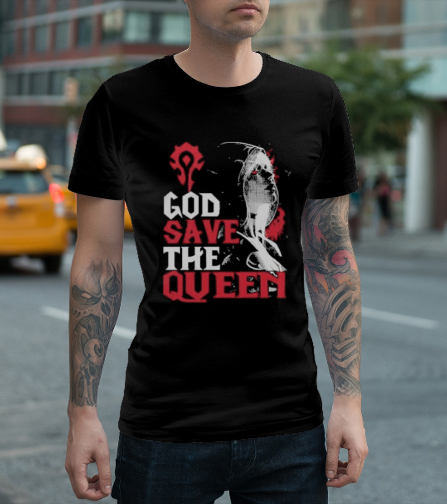 World Of Warcraft Horde Emblem God Save The Queen Sylvanas Windrunner T-Shirt