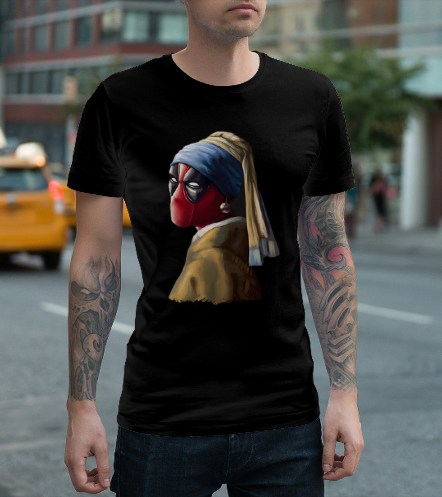 Deadpool With A Pearl Earring T-Shirt
