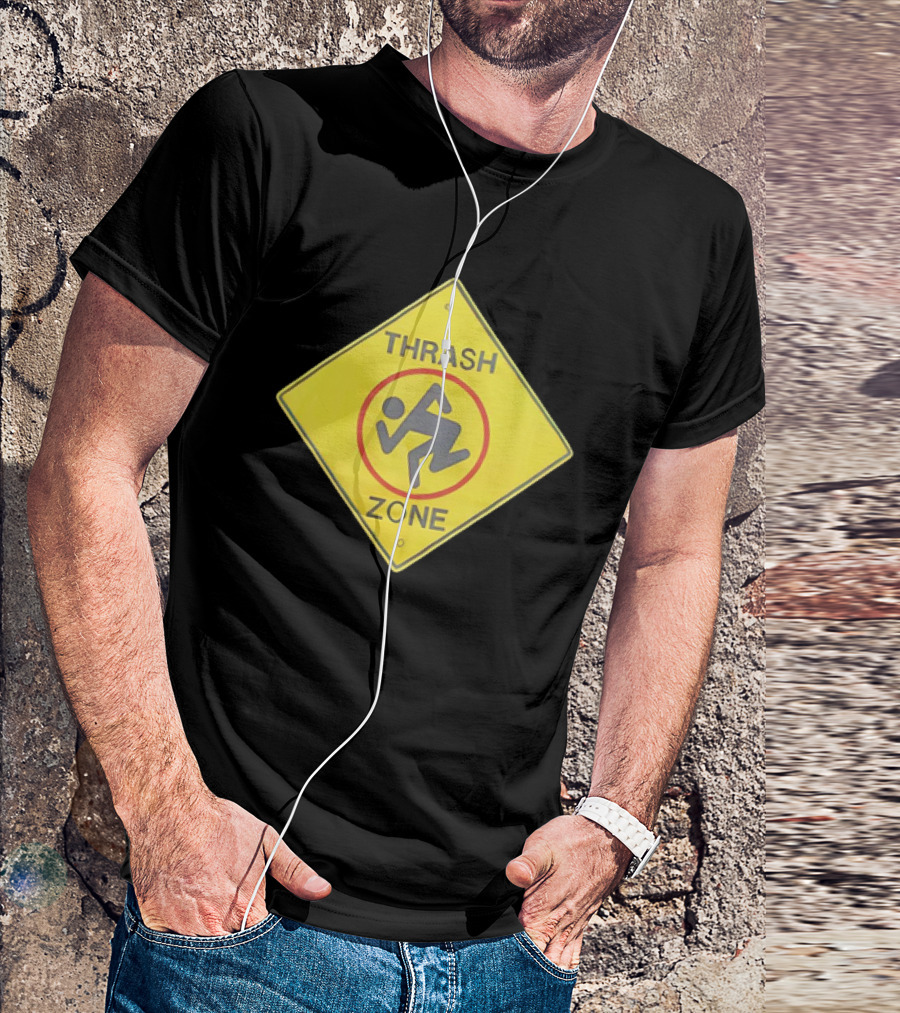DRI Thrash Zone Symbol On Yellow Traffic Sign T-Shirt