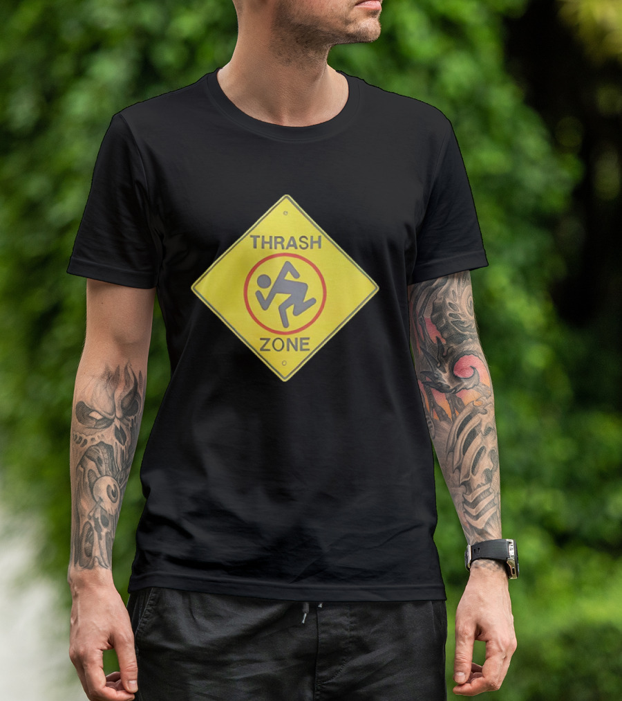 DRI Thrash Zone Symbol On Yellow Traffic Sign T-Shirt