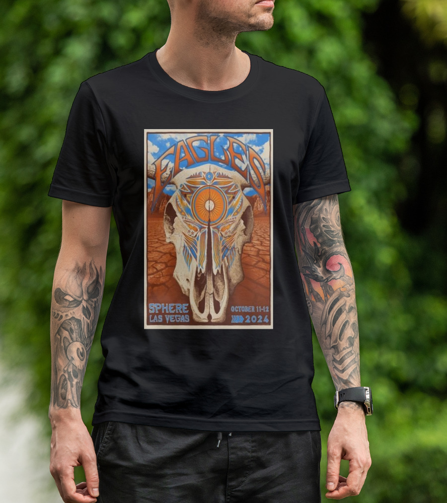 Eagles Las Vegas Sphere October 11-12 2024 Desert Skull T-Shirt